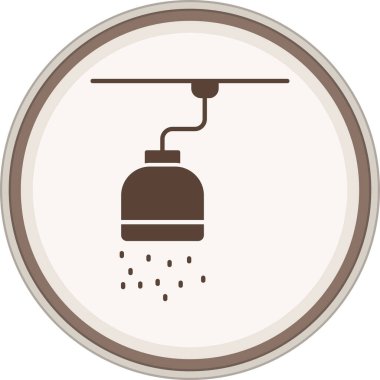 Duş kabartması kahverengi daire. Web Kullanımı için Vektör İllüstrasyonu