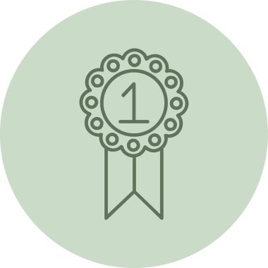 Madalya yeşili halka. Web Kullanımı için Vektör İllüstrasyonu