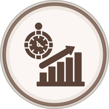 Üretkenlik sembolü kahverengi daire. Web Kullanımı için Vektör İllüstrasyonu