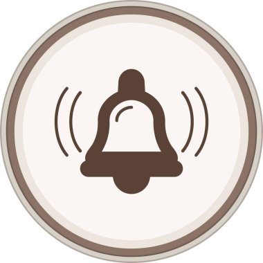 Bell Sound Glyph kahverengi çember. Web Kullanımı için Vektör İllüstrasyonu