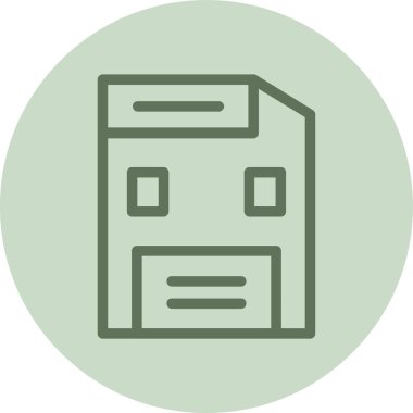 Disk green Circle. Vector Illustration For Web Use