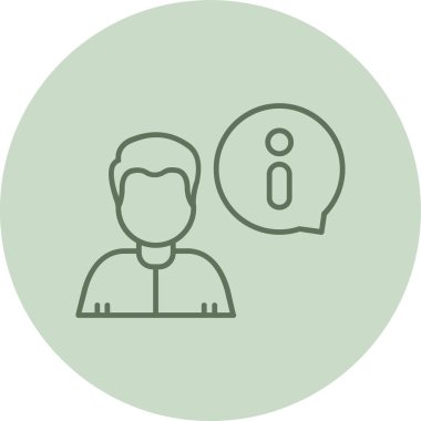 Info green Circle. Vector Illustration For Web Use