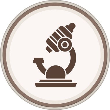 Mikroskop kahverengi çember. Web Kullanımı için Vektör İllüstrasyonu