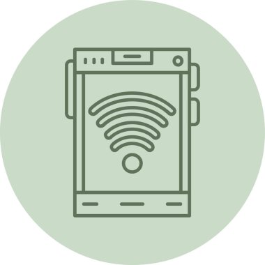 Eşi Yeşil Daire. Web Kullanımı için Vektör İllüstrasyonu