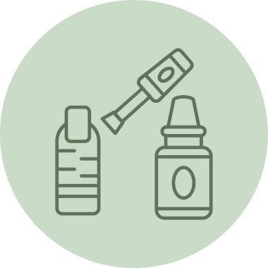 Nail green Circle. Vector Illustration For Web Use