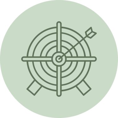 Hedef yeşil daire. Web Kullanımı için Vektör İllüstrasyonu