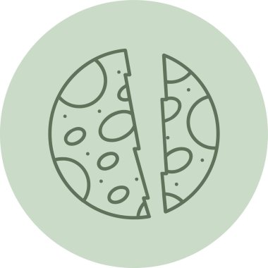 Yok Edilmiş Yeşil Çember Gezegeni. Web Kullanımı için Vektör İllüstrasyonu