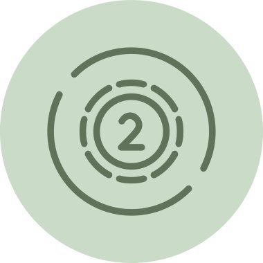 2 yeşil daire. Web Kullanımı için Vektör İllüstrasyonu