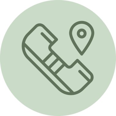 Location-pin-call green Circle. Vector Illustration For Web Use