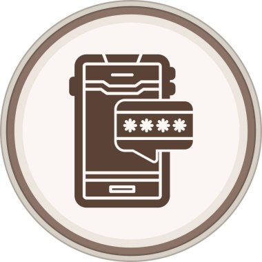 Otp Glyph brown circle. Vector Illustration For Web Use