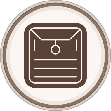 Dosya Glyph kahverengi çember. Web Kullanımı için Vektör İllüstrasyonu