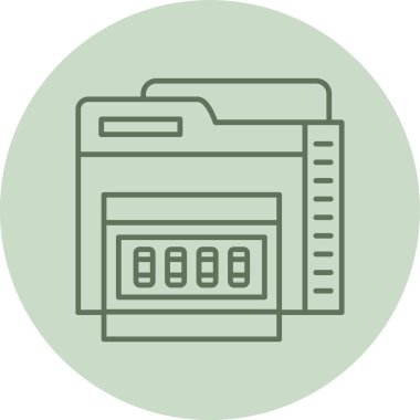 Yeşil Dizin Çemberi. Web Kullanımı için Vektör İllüstrasyonu