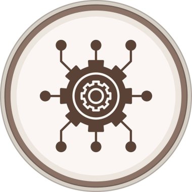 Automation Glyph brown circle. Vector Illustration For Web Use
