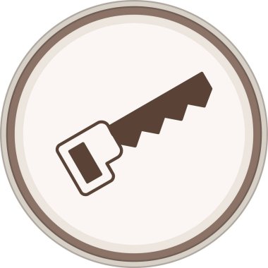 Glyph kahverengi daireyi gördüm. Web Kullanımı için Vektör İllüstrasyonu