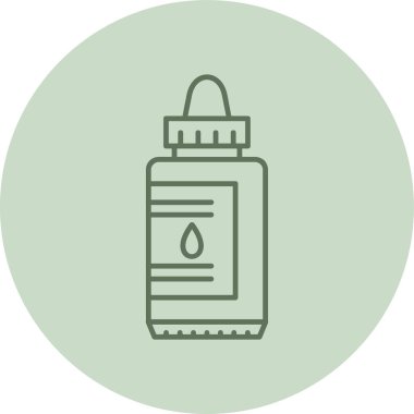 Beard Oil green Circle. Vector Illustration For Web Use