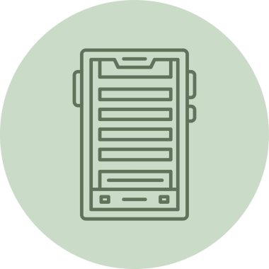 Smartphone green Circle. Vector Illustration For Web Use