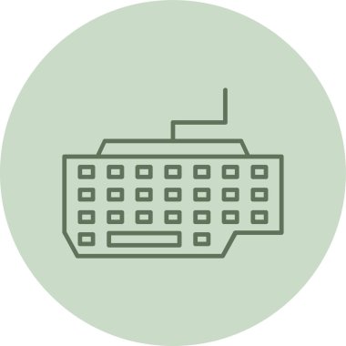 Klavye yeşili daire. Web Kullanımı için Vektör İllüstrasyonu