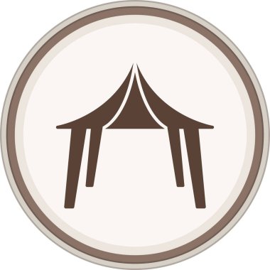 Olay Çadırı Kahverengi Çember. Web Kullanımı için Vektör İllüstrasyonu