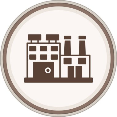 Endüstriyel Glyph kahverengi çember. Web Kullanımı için Vektör İllüstrasyonu