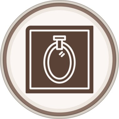 Frame Glyph brown circle. Vector Illustration For Web Use