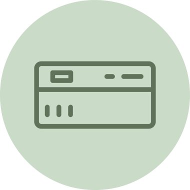 Credit-card green Circle. Vector Illustration For Web Use