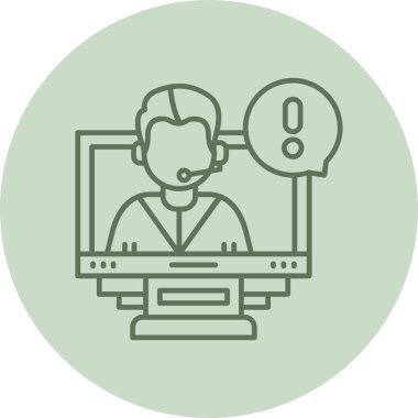 Yeşil Çember 'i destekleyin. Web Kullanımı için Vektör İllüstrasyonu