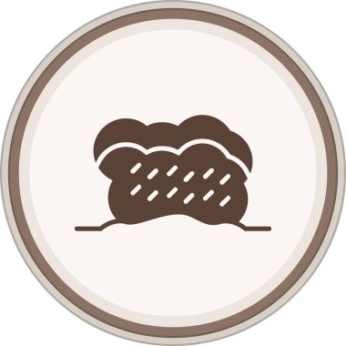 Colon Cancer Glyph brown circle. Vector Illustration For Web Use