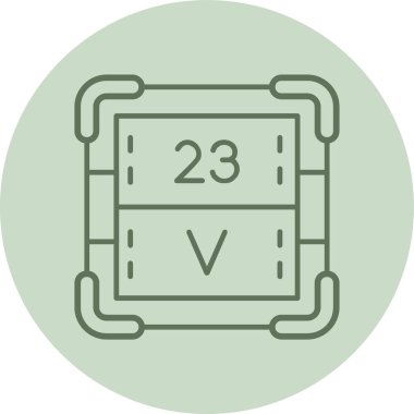 Vanadyum yeşili daire. Web Kullanımı için Vektör İllüstrasyonu