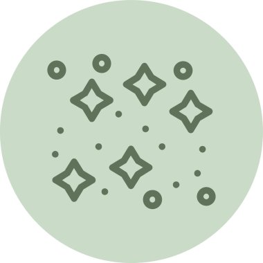 Konfeti yeşili daire. Web Kullanımı için Vektör İllüstrasyonu