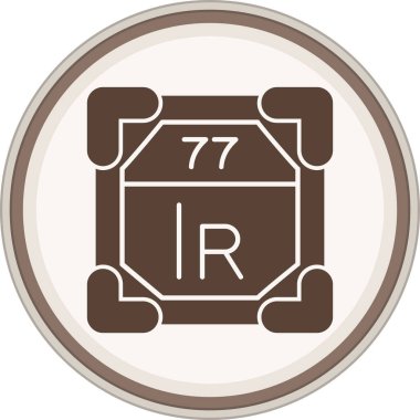 İridyum kahverengi çember. Web Kullanımı için Vektör İllüstrasyonu