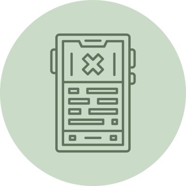 Smartphone green Circle. Vector Illustration For Web Use