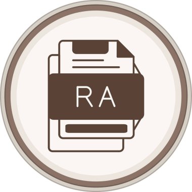 RA Glyph kahverengi çember. Web Kullanımı için Vektör İllüstrasyonu