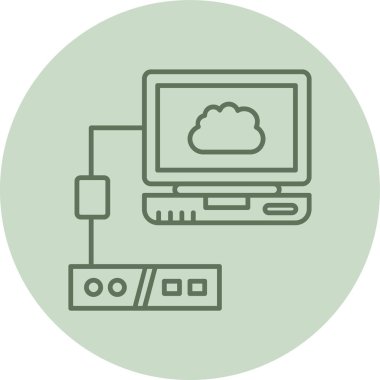 Ağ Yeşil Çember. Web Kullanımı için Vektör İllüstrasyonu