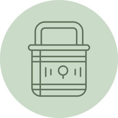 Locked green Circle. Vector Illustration For Web Use