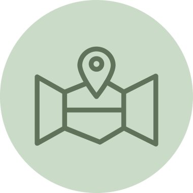 Map green Circle. Vector Illustration For Web Use