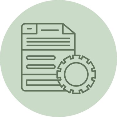 Yeşil Çember dosyası. Web Kullanımı için Vektör İllüstrasyonu