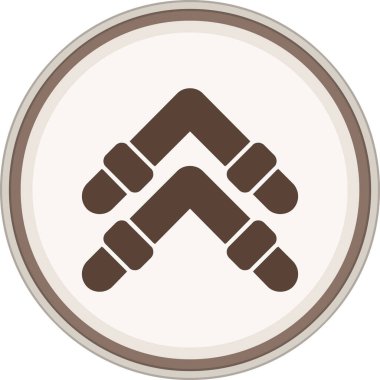 Sembol kahverengi çember. Web Kullanımı için Vektör İllüstrasyonu