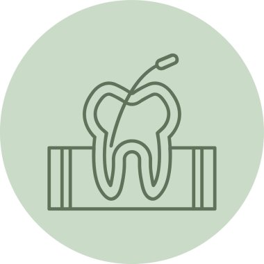 Kök yeşili daire. Web Kullanımı için Vektör İllüstrasyonu