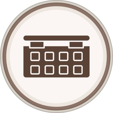 Concealer Glyph brown circle. Vector Illustration For Web Use