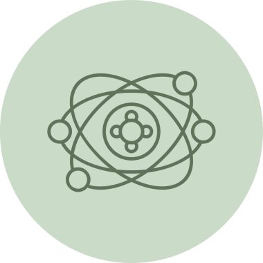 Atom yeşili daire. Web Kullanımı için Vektör İllüstrasyonu