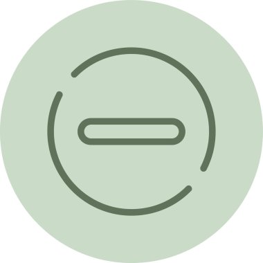 Eksi yeşil daire. Web Kullanımı için Vektör İllüstrasyonu