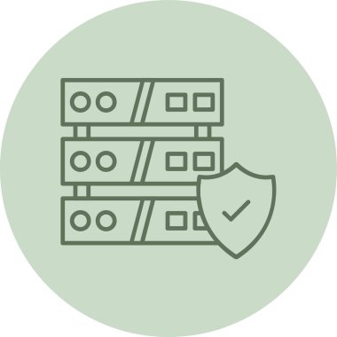 Server green Circle. Vector Illustration For Web Use