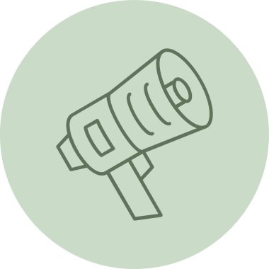 Hoparlör yeşil daire. Web Kullanımı için Vektör İllüstrasyonu