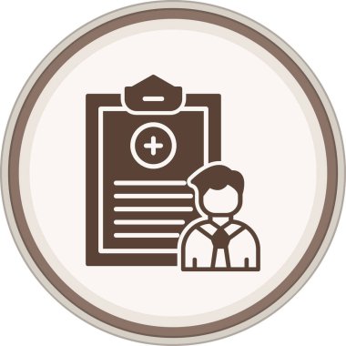 Tıbbi Test Glyph kahverengi çember. Web Kullanımı için Vektör İllüstrasyonu