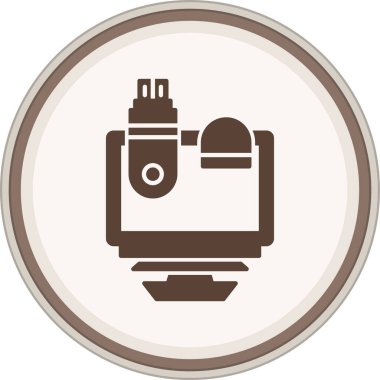 Pendrive Glyph kahverengi daire. Web Kullanımı için Vektör İllüstrasyonu