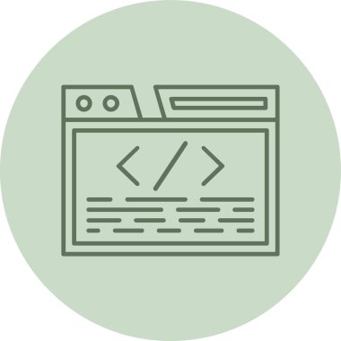 Coding green Circle. Vector Illustration For Web Use