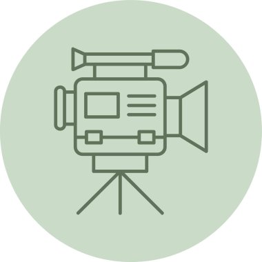 Kamera yeşili daire. Web Kullanımı için Vektör İllüstrasyonu