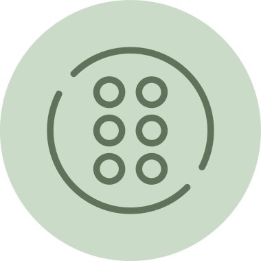 Kavrama noktaları yeşil daire. Web Kullanımı için Vektör İllüstrasyonu