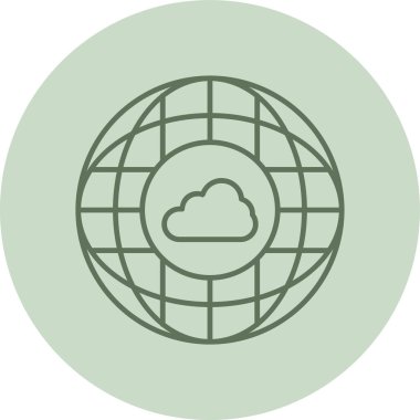 İnternet yeşil çemberi. Web Kullanımı için Vektör İllüstrasyonu