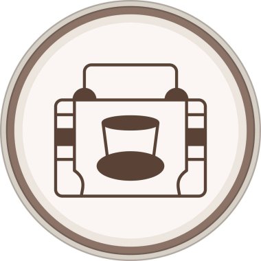 Evrak çantası Glyph kahverengi çember. Web Kullanımı için Vektör İllüstrasyonu